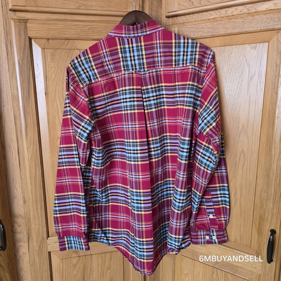 Rough Stock Panhandle Slim Mens Plaid Western Cowboy Shirt Large‎ Colorful - Picture 3 of 11